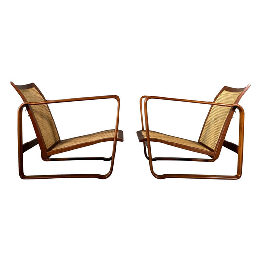 Frisman Vintage A Vintage Pair of Edward Wormley for Dunbar "Morris" Adjustable Armchairs 1940's