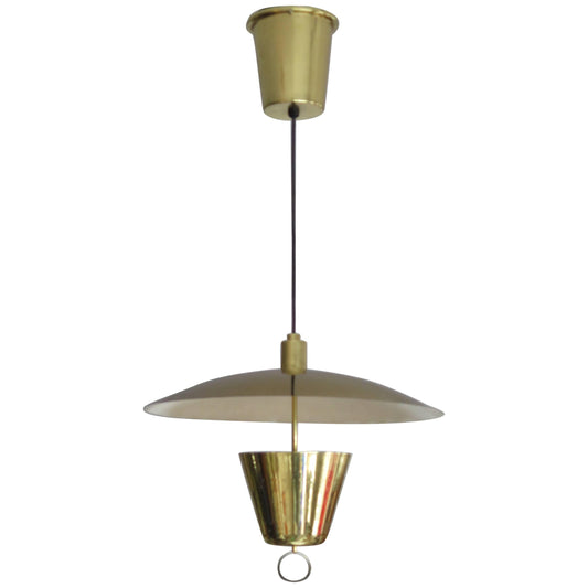 Frisman Vintage Brass Pendant Adjustable Lamp