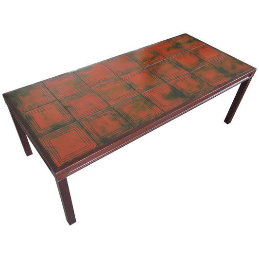 Frisman Vintage Unusual Tile Coffee Table by Bramin Mobler Denmark