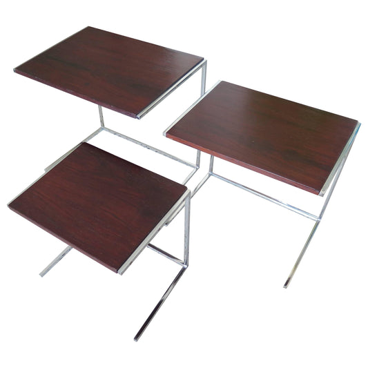 Frisman Vintage Set of Rosewood Nesting Tables