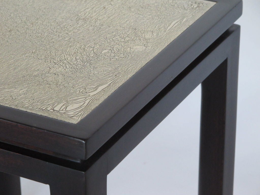 Frisman Vintage A Pair Of Harvey Probber Enamel Tables