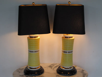 Frisman Vintage Pair of Elegant Ceramic Lamps by Waylande Gregory