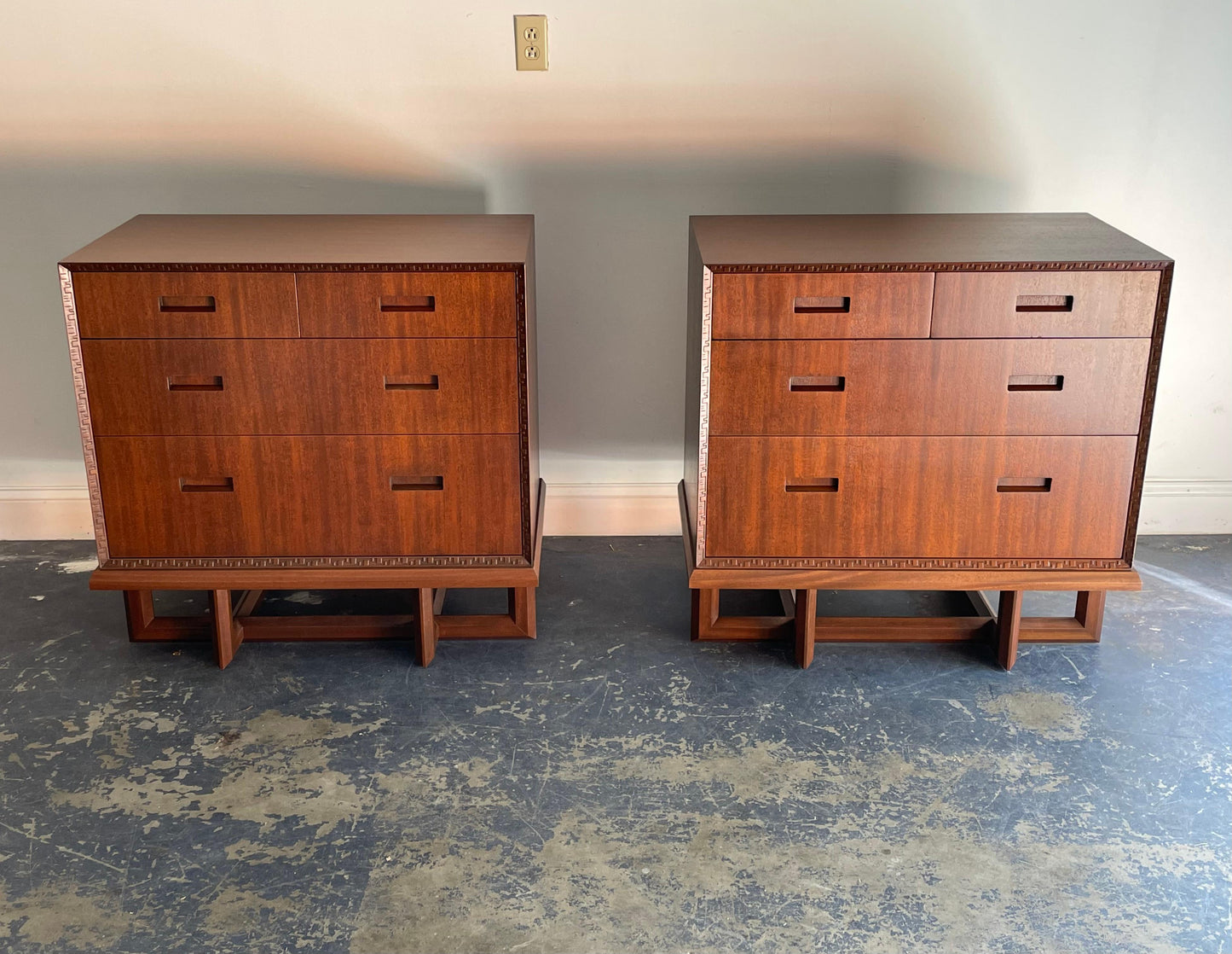 Frank Lloyd Wright for Henredon “Taliesin” Pair of Cabinets/ Chests