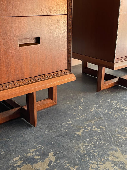 Frank Lloyd Wright for Henredon “Taliesin” Pair of Cabinets/ Chests