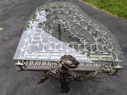 Unique Brutalist Coffee Table Sculpture By Colbert Collins 1976