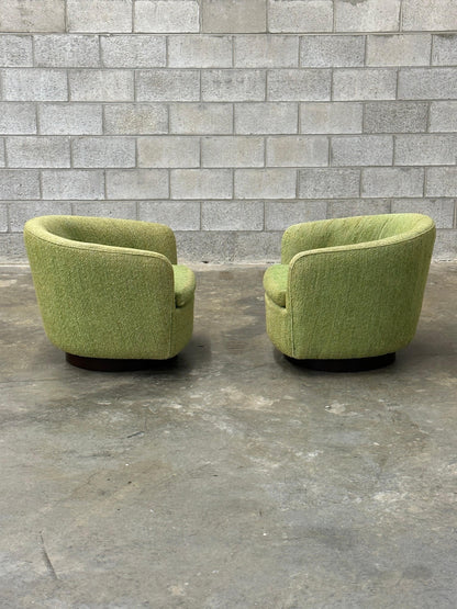 Frisman Vintage Milo Baughman for Thayer Coggin Swivel and Tilt Chairs