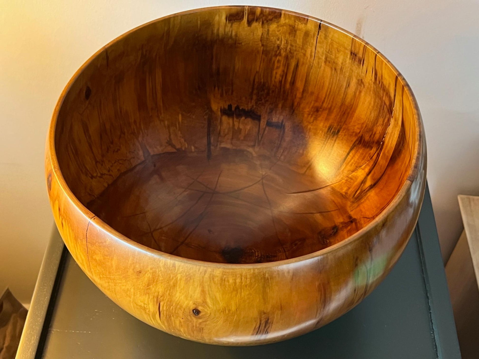 frisman vintage Ed Moulthrop Large Bowl in Figured Sweetgum Wood