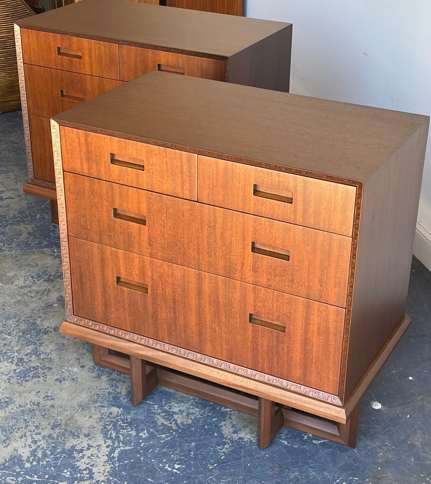 Frank Lloyd Wright for Henredon “Taliesin” Pair of Cabinets/ Chests