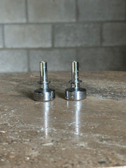 Hans Agne Jakobsson Chrome Candle Holders, a Pair