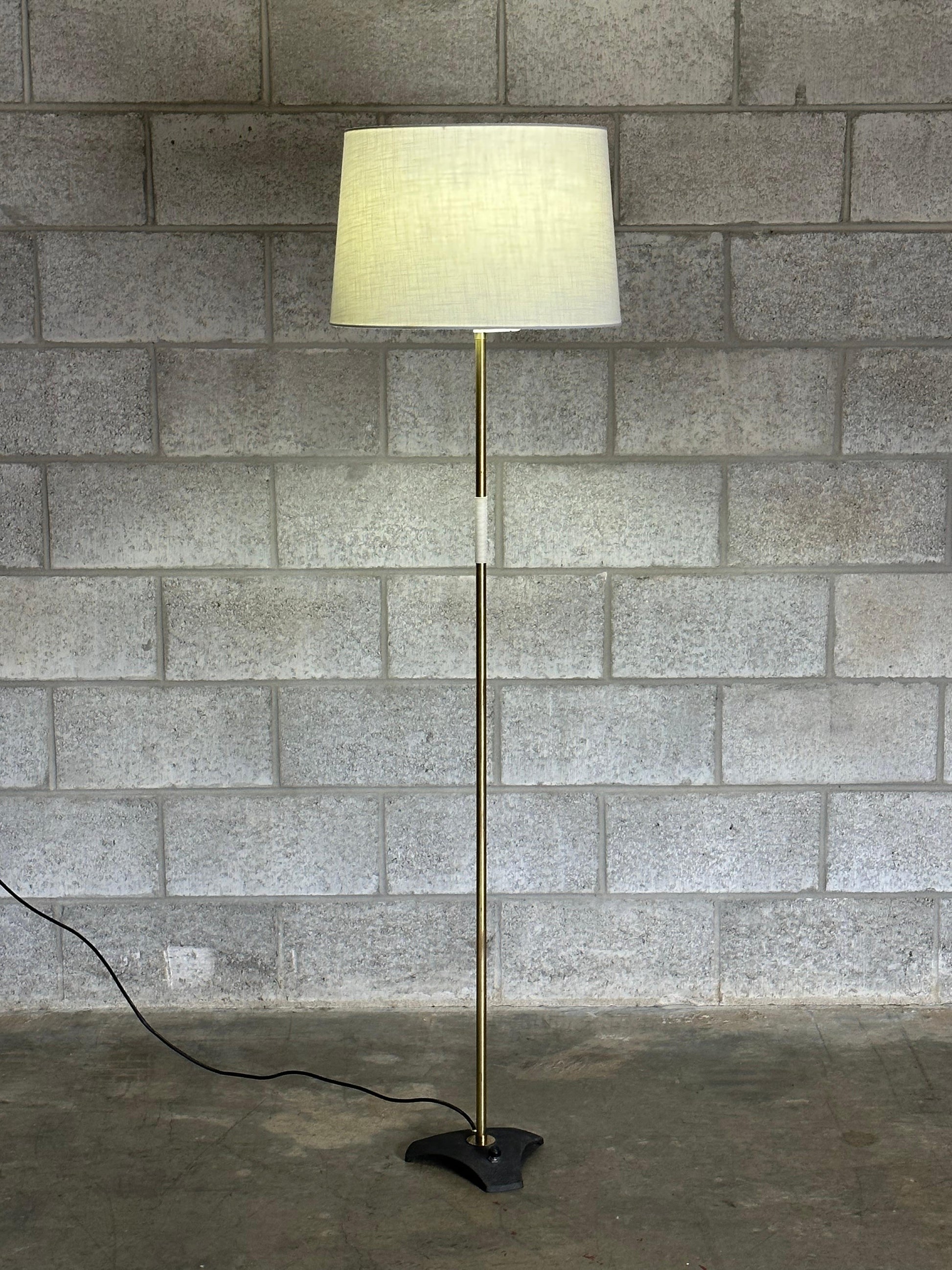 frisman vintage Minimalist Floor Lamp by Rupert Nikoll, Brass and Iron