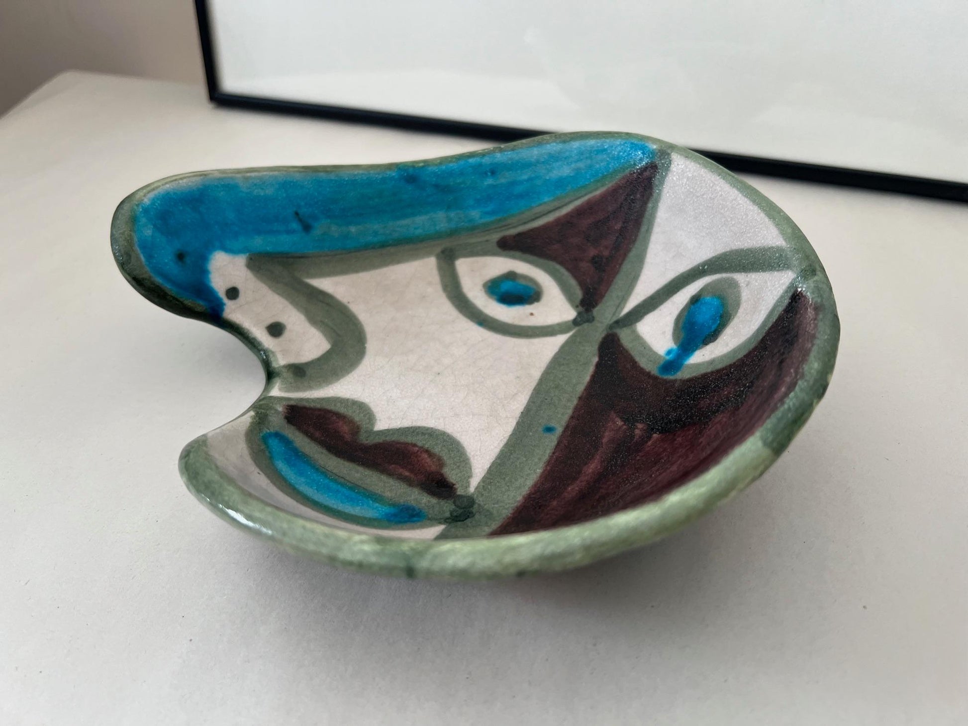 Frisman Vintage Unusual Ceramic Bowl By Gambone, Italy Ca'1950's