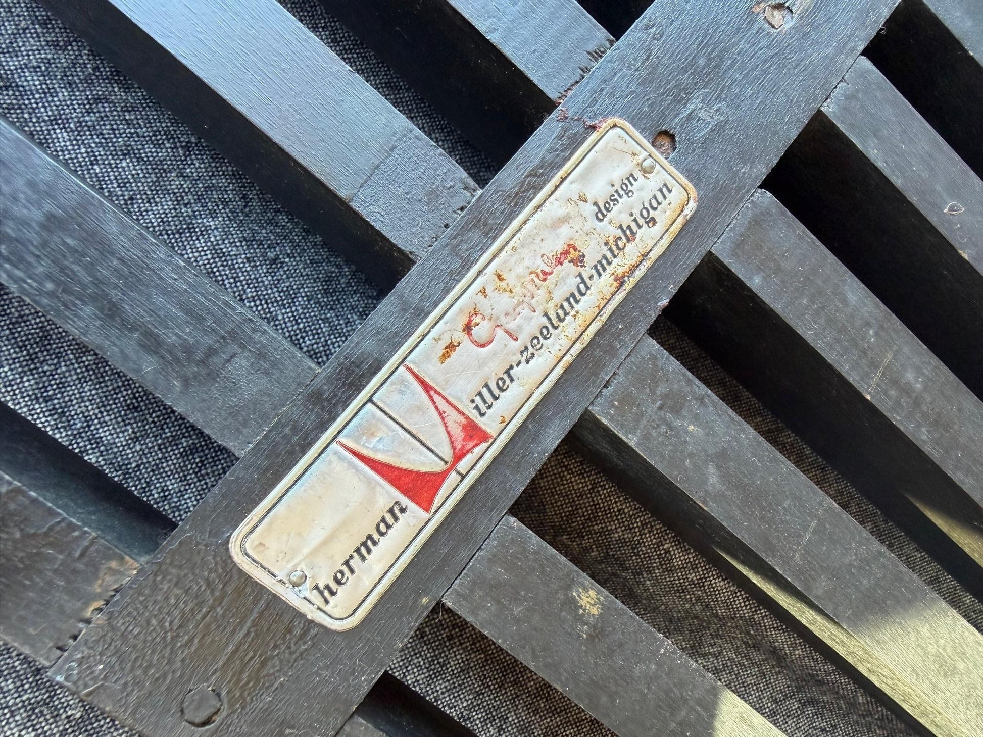 Frisman Vintage George Nelson Classic Slat Bench 1950's Original Signed!