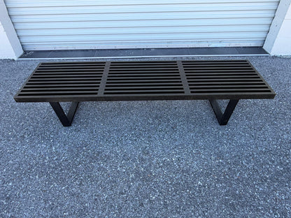 Frisman Vintage George Nelson Classic Slat Bench 1950's Original Signed!