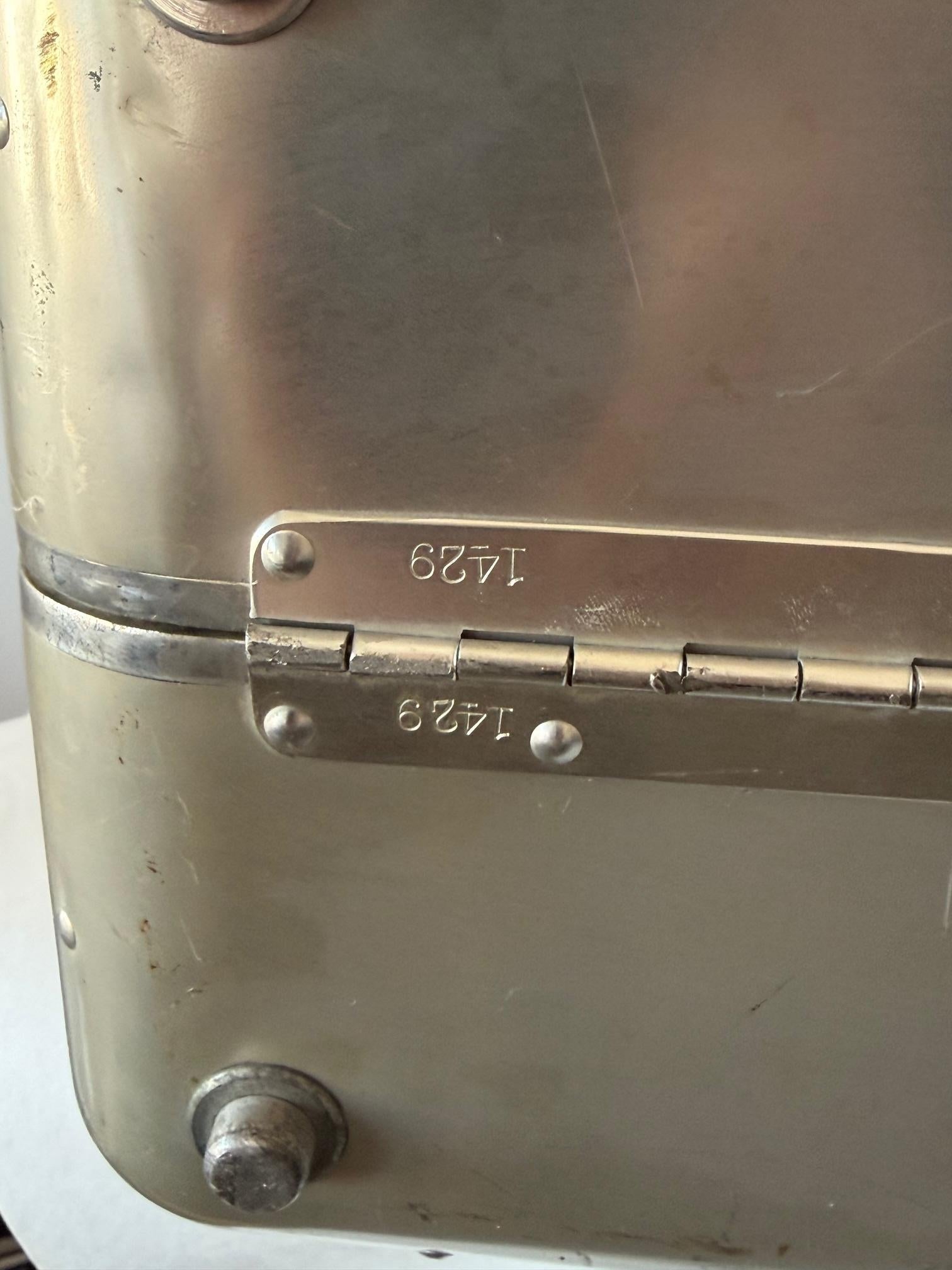 Frisman Vintage Original And Early Halliburton Aluminum Travel Case ca' 1940