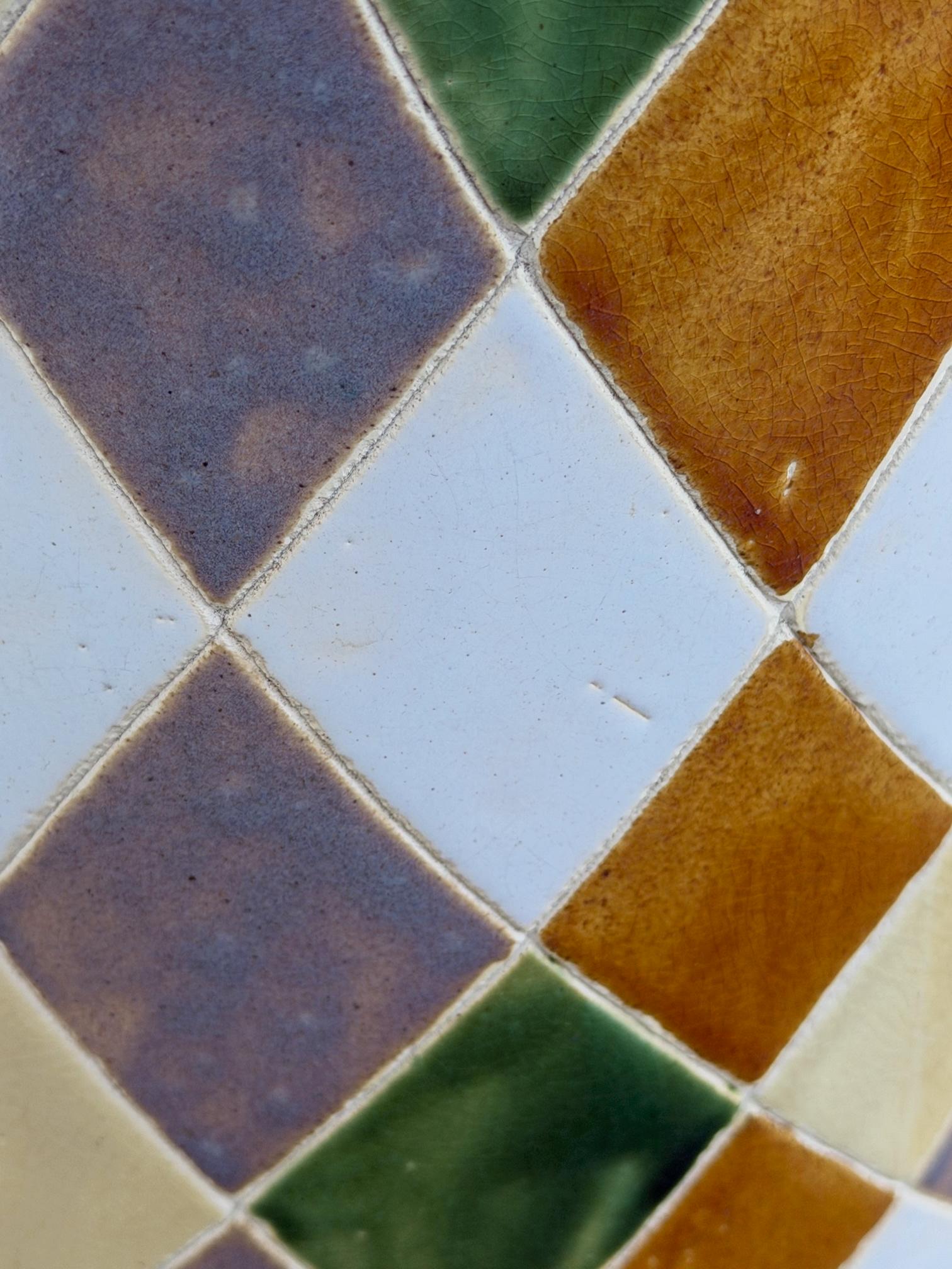 Frisman Vintage 60s Pop Art Hand Painted Ceramic Umbrella Stand Holder Abstract Harlequin