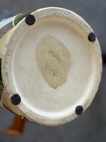 Frisman Vintage 60s Pop Art Hand Painted Ceramic Umbrella Stand Holder Abstract Harlequin