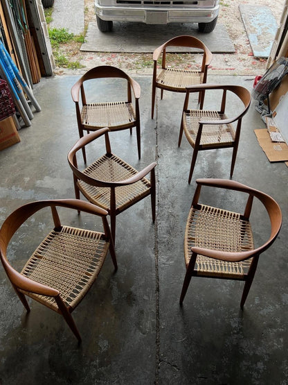 Frisman Vintage Set of Six Classic Chairs by Hans Wegner Johannes Hansen, Denmark