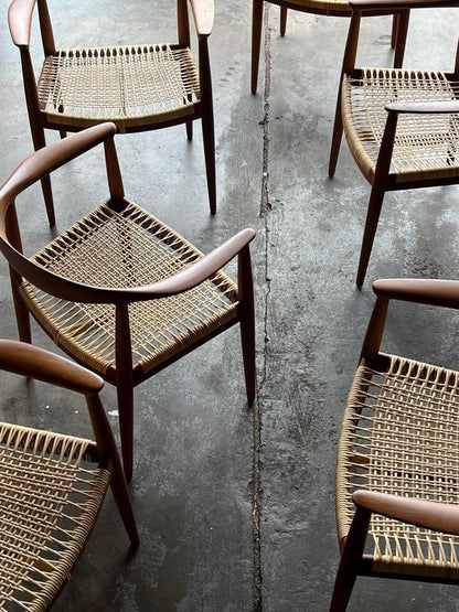 Frisman Vintage Set of Six Classic Chairs by Hans Wegner Johannes Hansen, Denmark