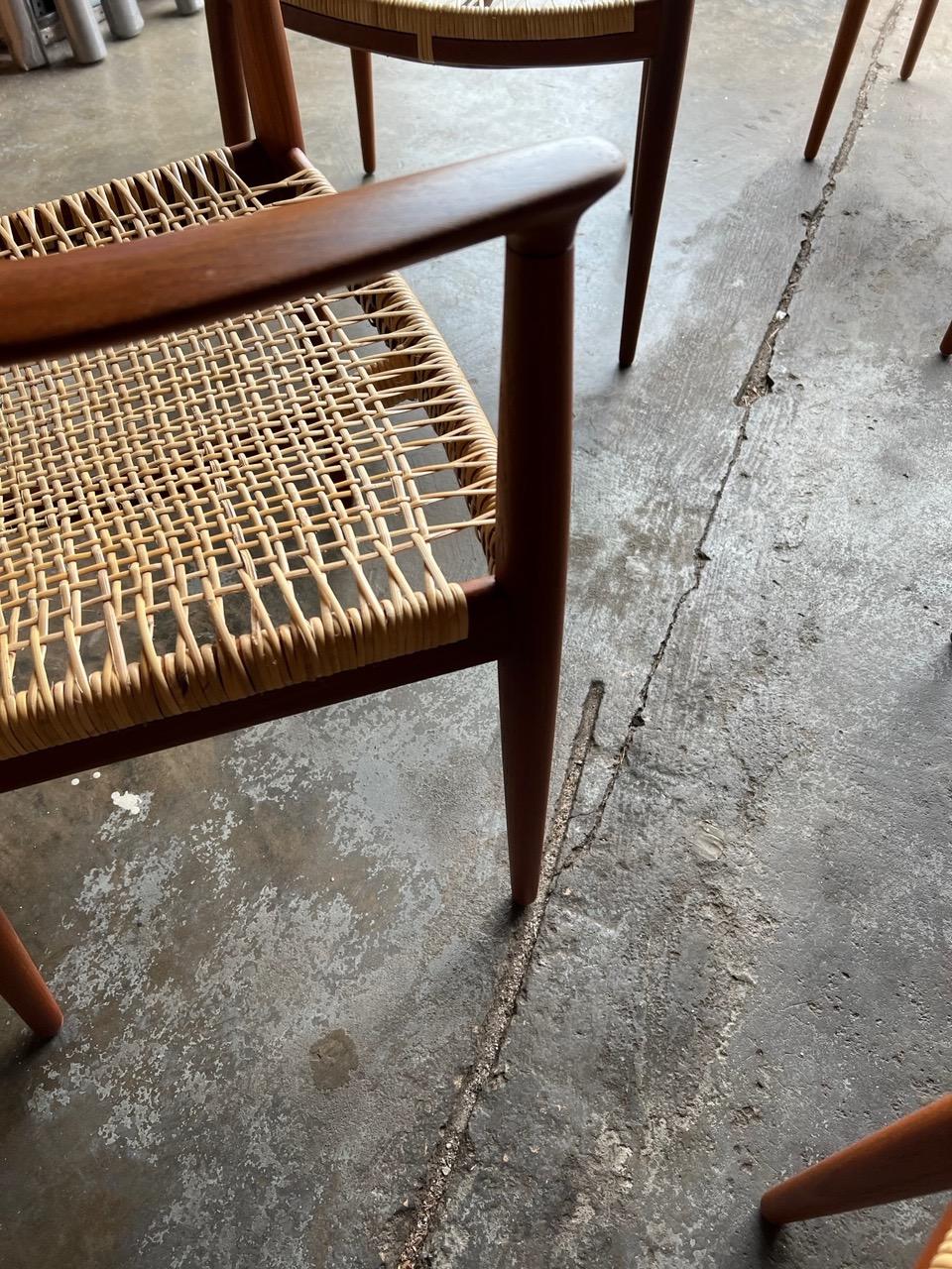 Frisman Vintage Set of Six Classic Chairs by Hans Wegner Johannes Hansen, Denmark