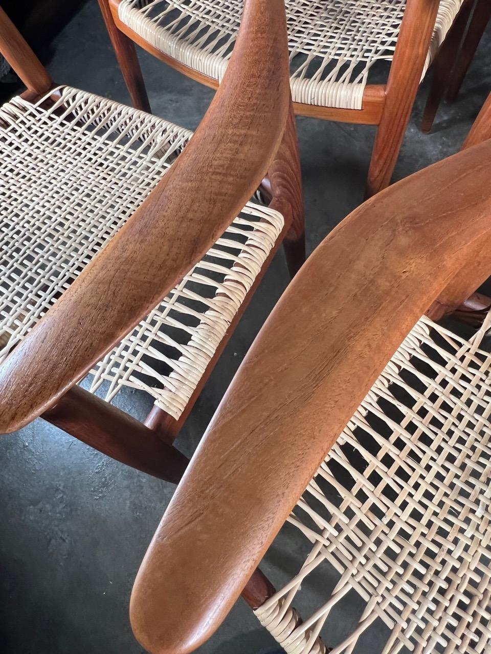 Frisman Vintage Set of Six Classic Chairs by Hans Wegner Johannes Hansen, Denmark