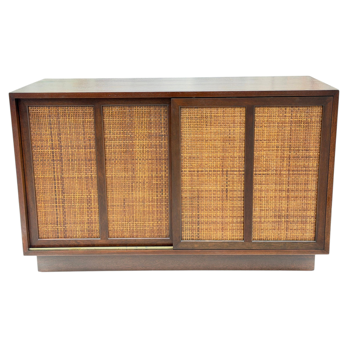Frisman Vintage A Classic Mid Century Credenza With Sliding Caned Doors