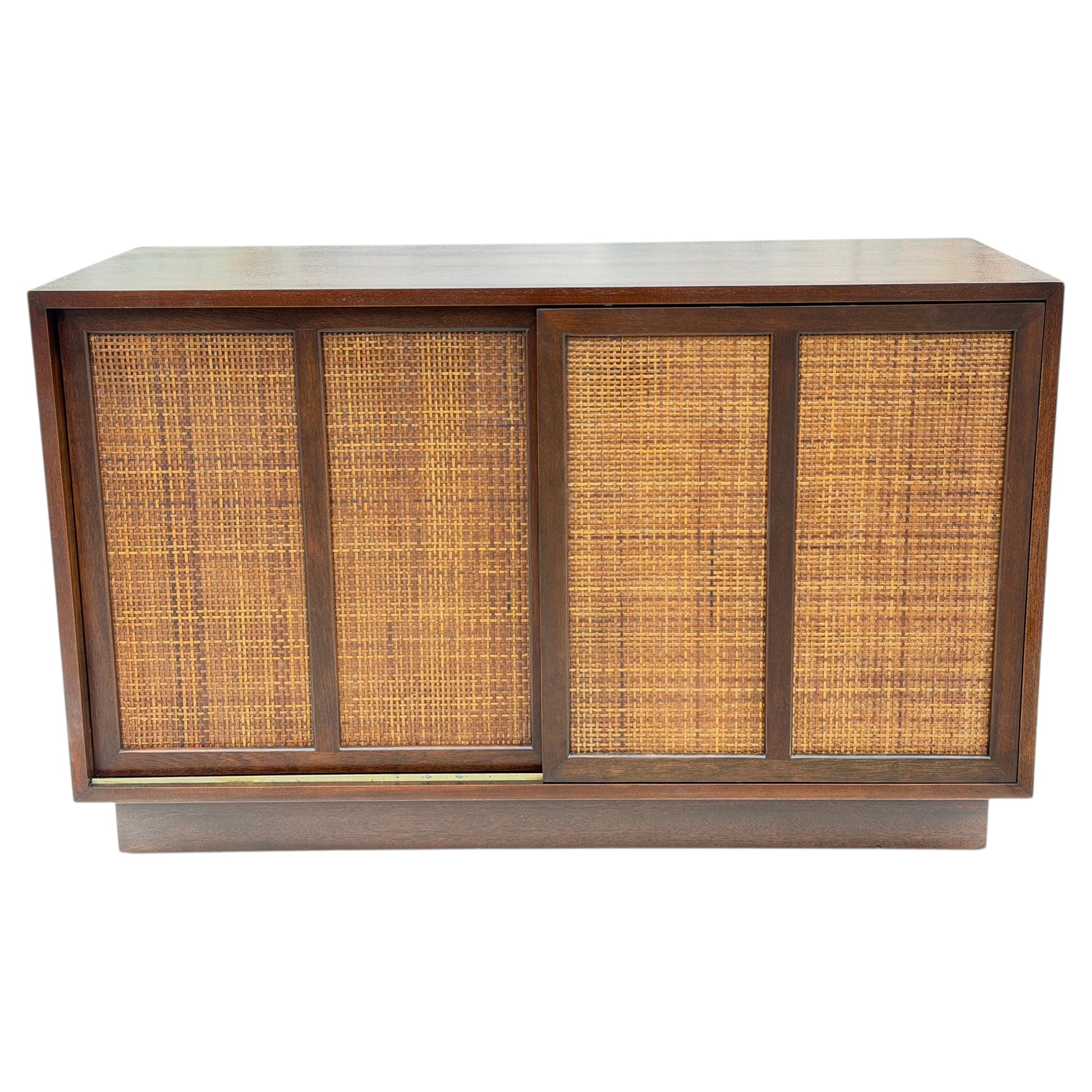 Frisman Vintage A Classic Mid Century Credenza With Sliding Caned Doors