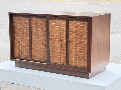 Frisman Vintage A Classic Mid Century Credenza With Sliding Caned Doors