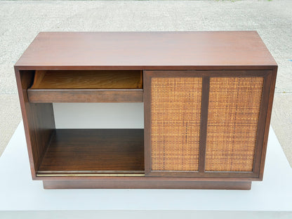 Frisman Vintage A Classic Mid Century Credenza With Sliding Caned Doors