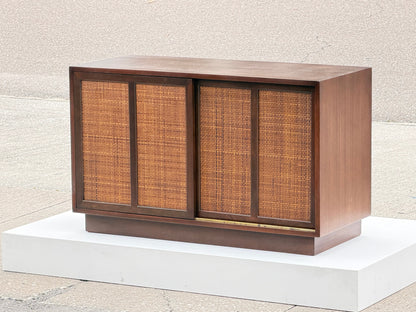 Frisman Vintage A Classic Mid Century Credenza With Sliding Caned Doors