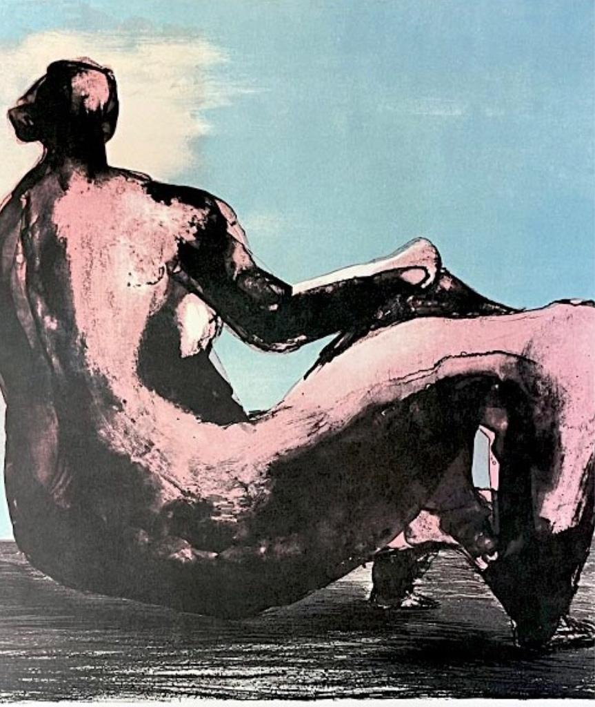 Frisman Vintage Vintage Original Henry Moore Exhibition Poster Reclining Woman Gallery Maeght