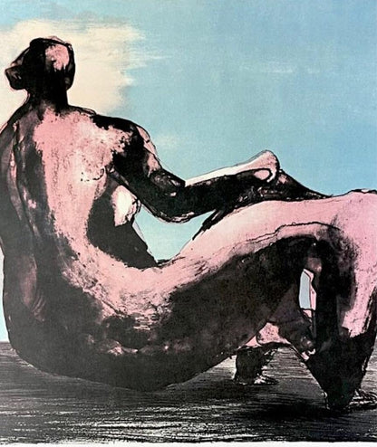 Frisman Vintage Vintage Original Henry Moore Exhibition Poster Reclining Woman Gallery Maeght