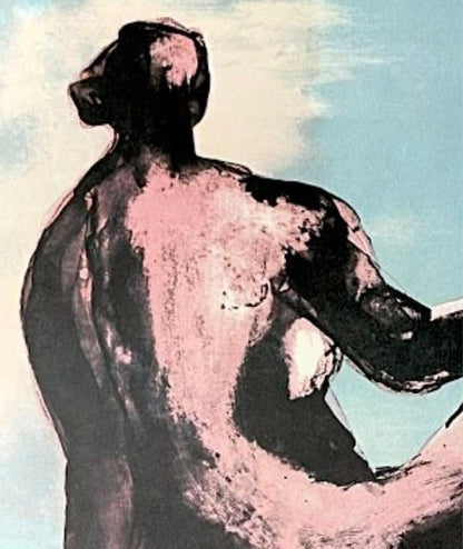 Frisman Vintage Vintage Original Henry Moore Exhibition Poster Reclining Woman Gallery Maeght