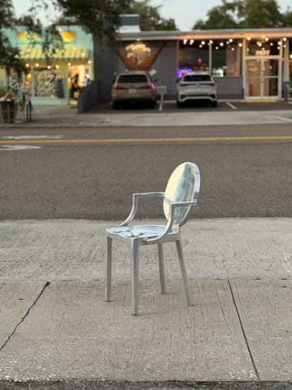 Frisman Vintage Emeco Arm Chair Polished Aluminum Philippe Starck