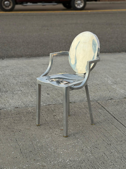 Frisman Vintage Emeco Arm Chair Polished Aluminum Philippe Starck
