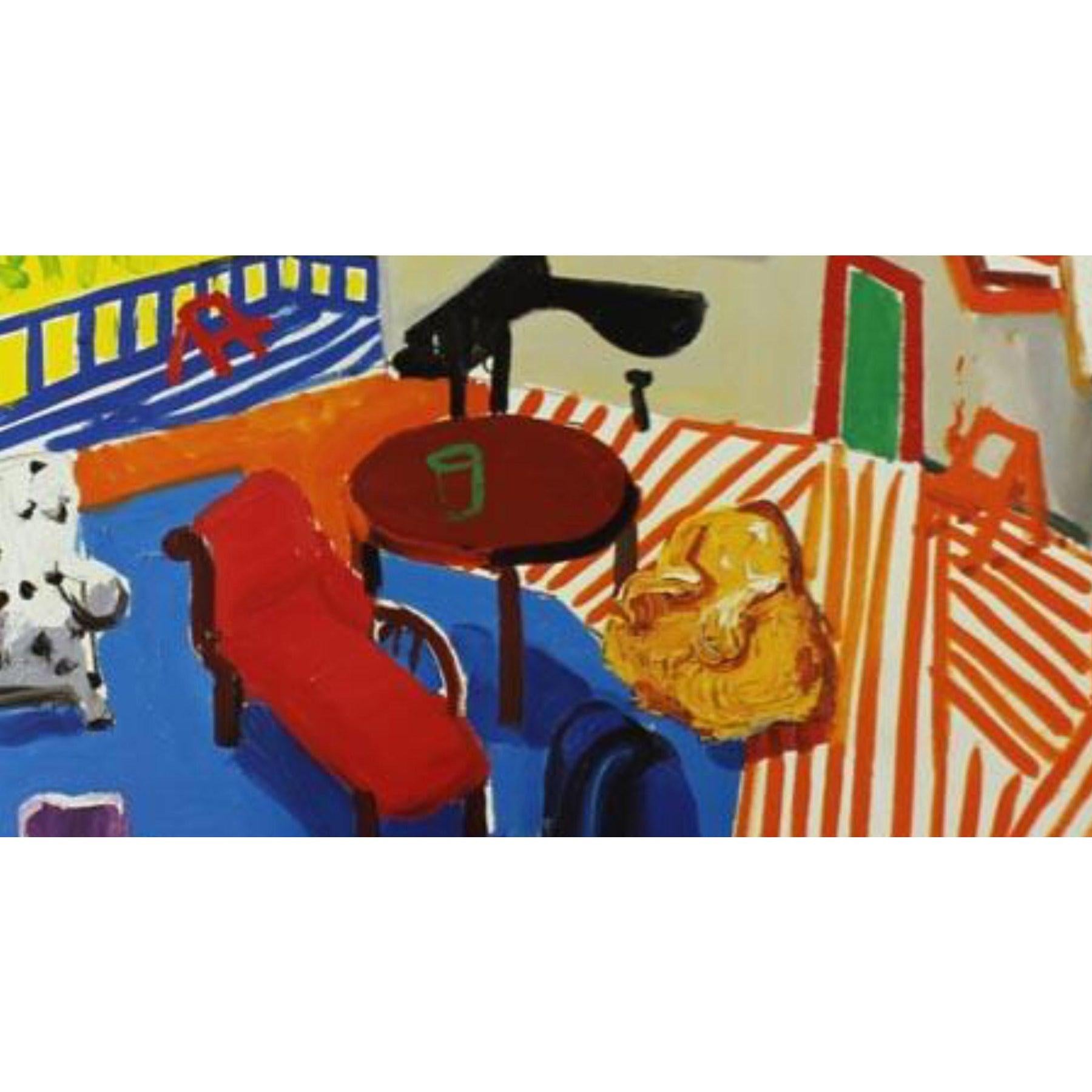 Frisman Vintage 1988 David Hockney Original Exhibition Malcolm Bradford Hall Los Angeles