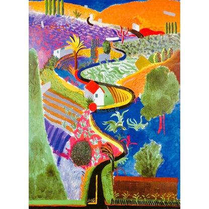 Frisman Vintage Original David Hockney Nichols Canyon Exhibition Poster Denmark