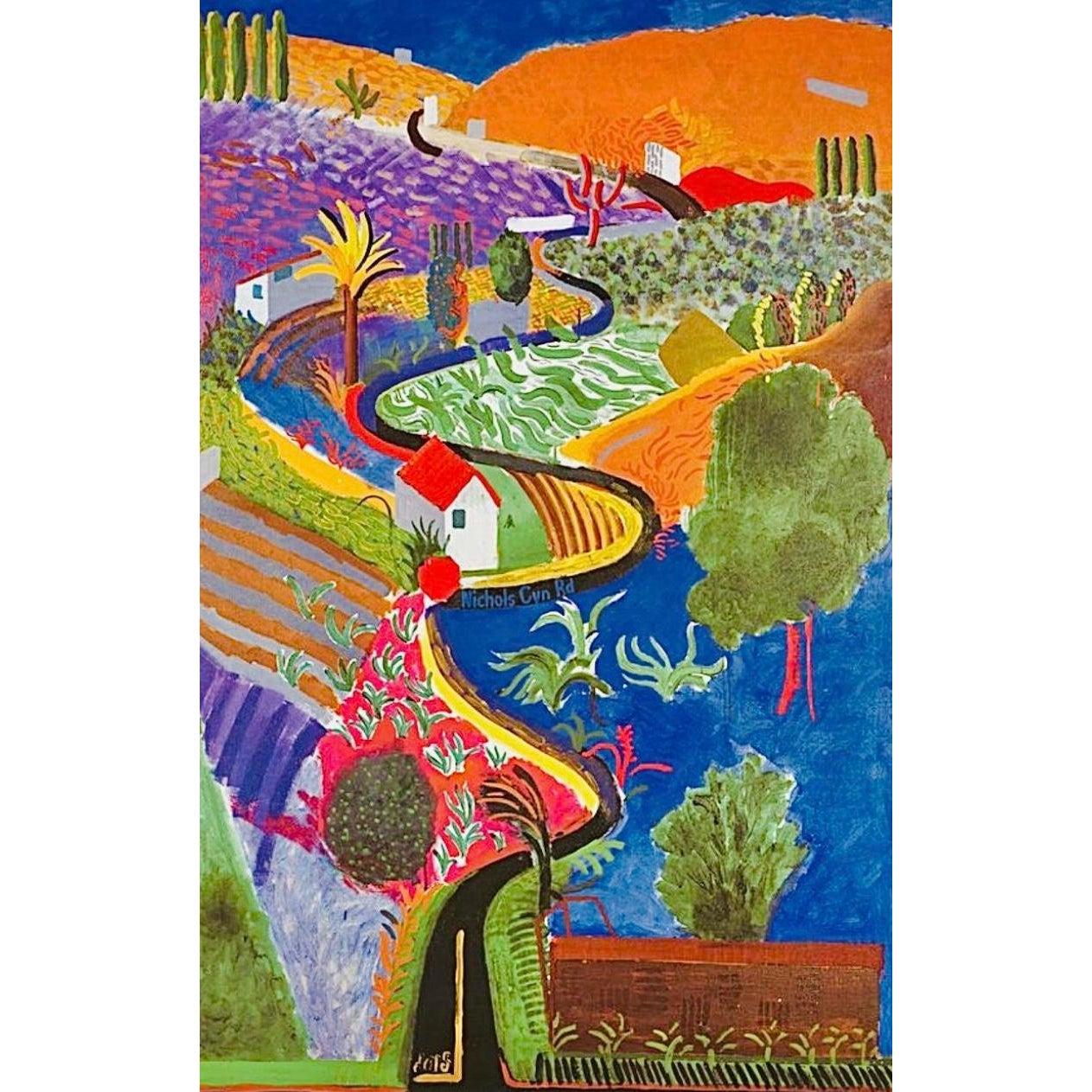 Frisman Vintage Original David Hockney Nichols Canyon Exhibition Poster Denmark