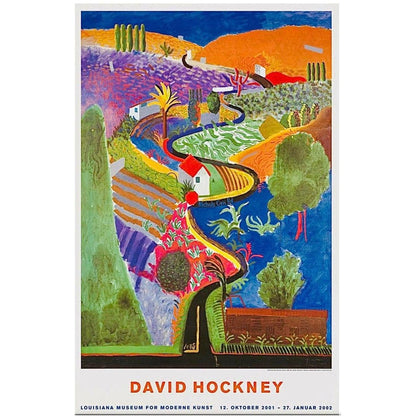 Frisman Vintage Original David Hockney Nichols Canyon Exhibition Poster Denmark