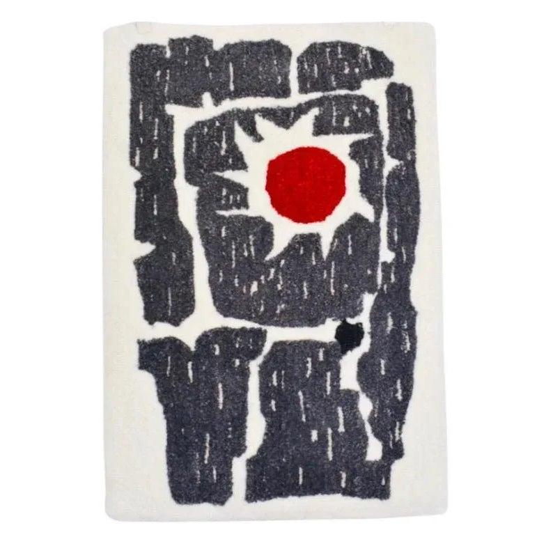 Frisman Vintage Mid Century Modern Scandinavian Calder Miro Style Hand Tufted Abstract Tapestry