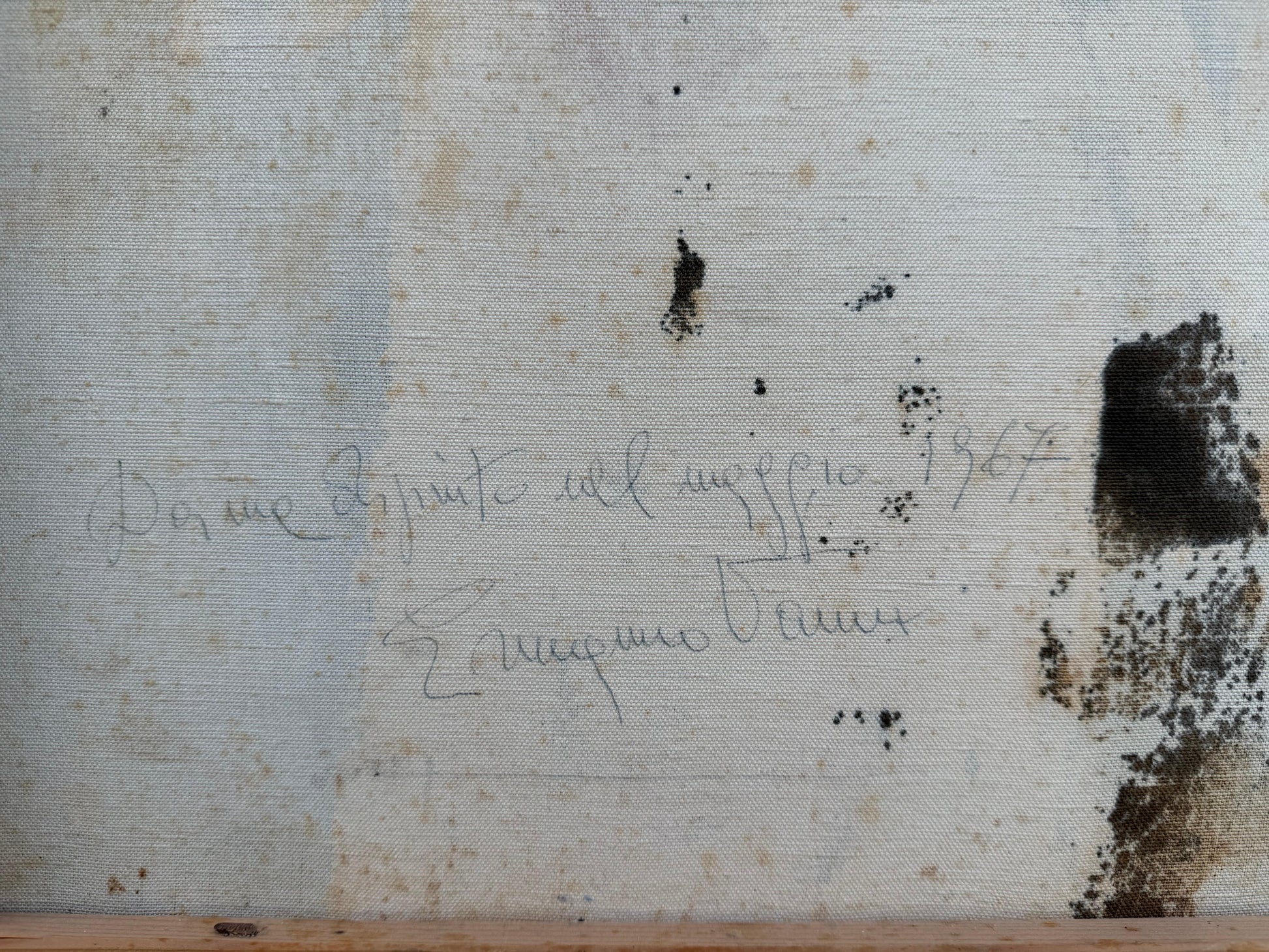 Frisman Vintage A Vintage Painting "Figure In Blue" By Ermanno Vanni ca' 1960's