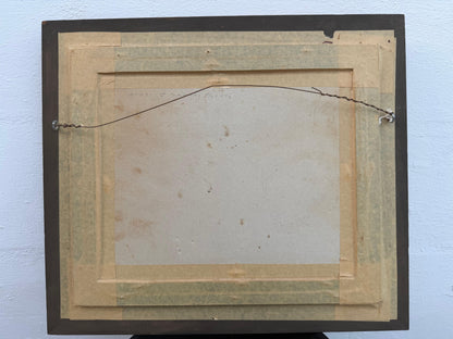 Frisman Vintage A Vintage Painting By Italian Artist Carlo Marra "Harbor Scene Napoli" ca' 1960'