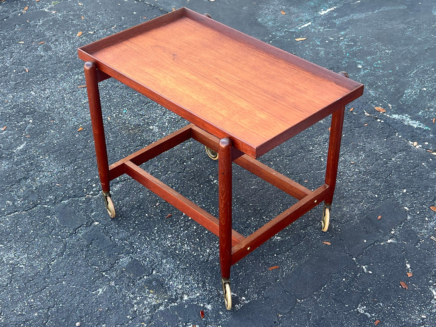Frisman Vintage A Classic Poul Hundevad Bar Cart In Teak With Great Patina Ca' 1960's
