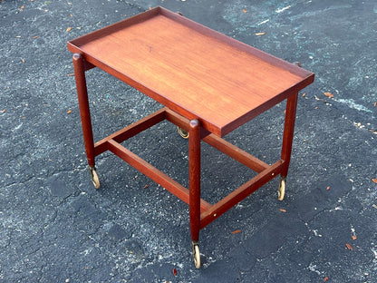 Frisman Vintage A Classic Poul Hundevad Bar Cart In Teak With Great Patina Ca' 1960's
