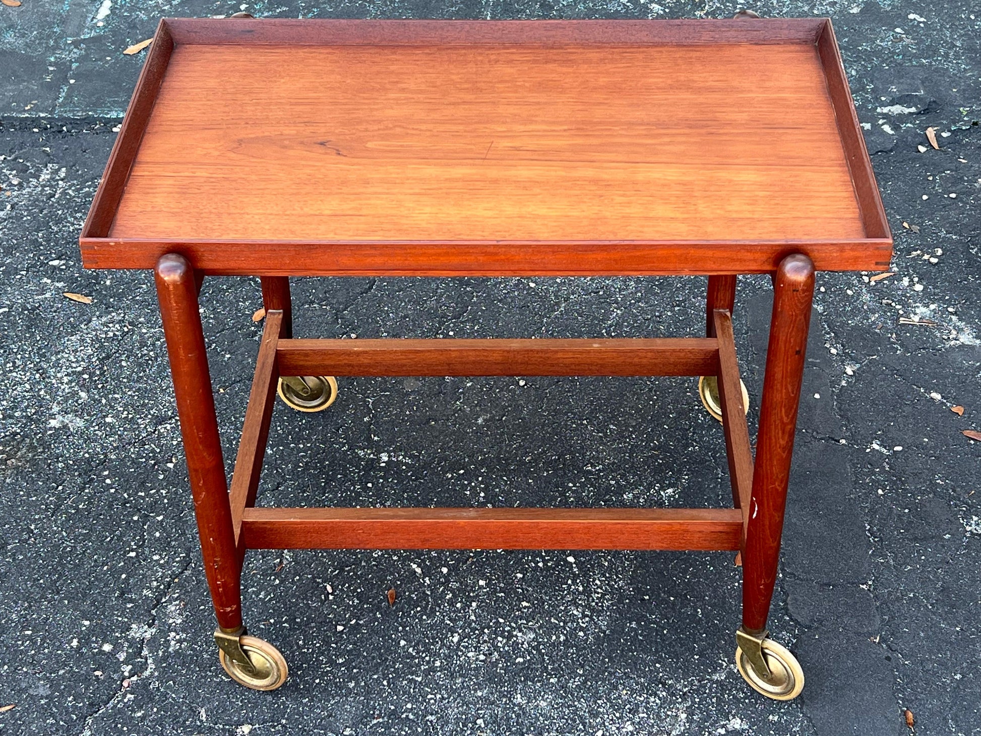 Frisman Vintage A Classic Poul Hundevad Bar Cart In Teak With Great Patina Ca' 1960's