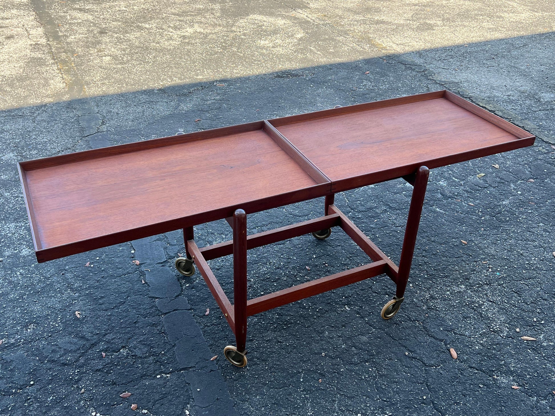 Frisman Vintage A Classic Poul Hundevad Bar Cart In Teak With Great Patina Ca' 1960's