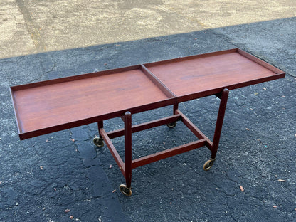 Frisman Vintage A Classic Poul Hundevad Bar Cart In Teak With Great Patina Ca' 1960's
