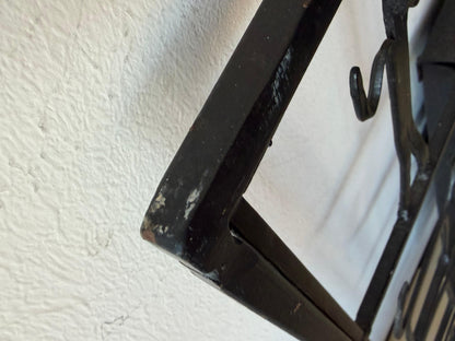 Frisman Vintage Vintage Frederick Weinberg Style Wrought Iron Brutalist Wall Mirror