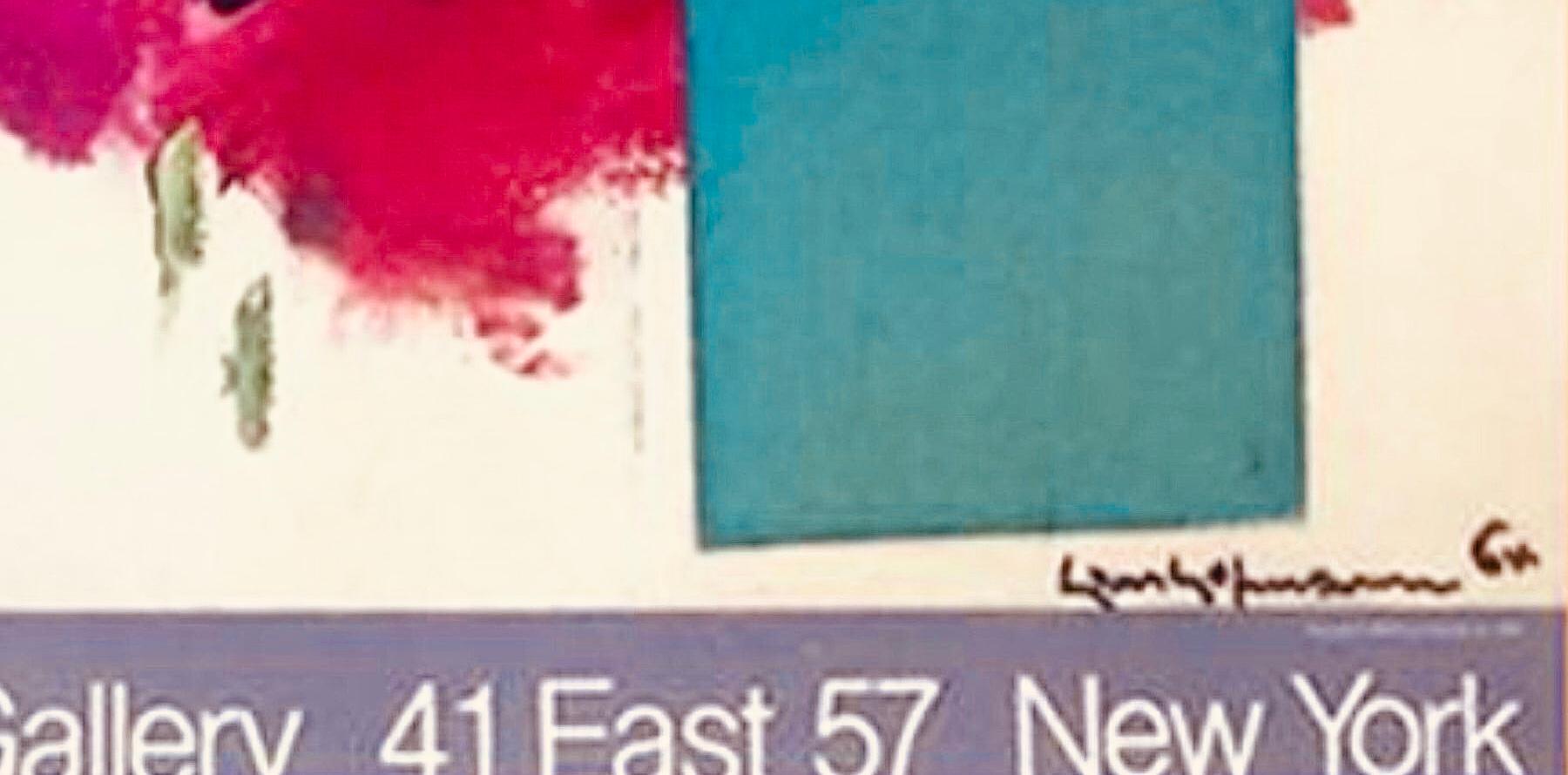 Frisman Vintage Vtg Signed Hans Hofmann Exhibition Lithograph Poster Ltd Ed 250 Emmerich Gallery