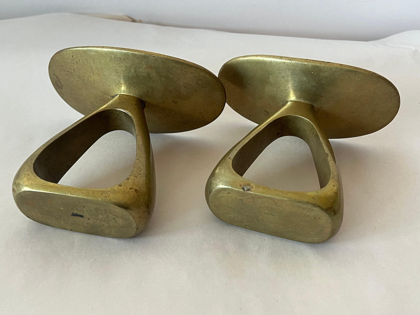 Frisman Vintage A Pair Of Original Carl Auböck Brass Candlesticks Ca' 1950's