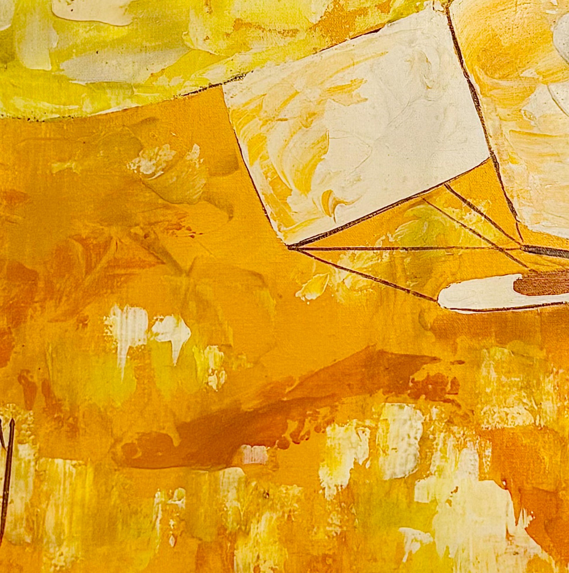 Frisman Vintage Pat McAlevey Mid Century Modern Abstract “Full Sail” Sailboat Race Oil Painting